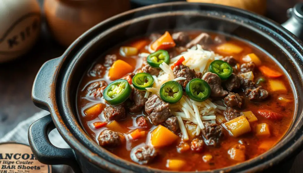 Crockpot Jalapeño Popper Beef Stew