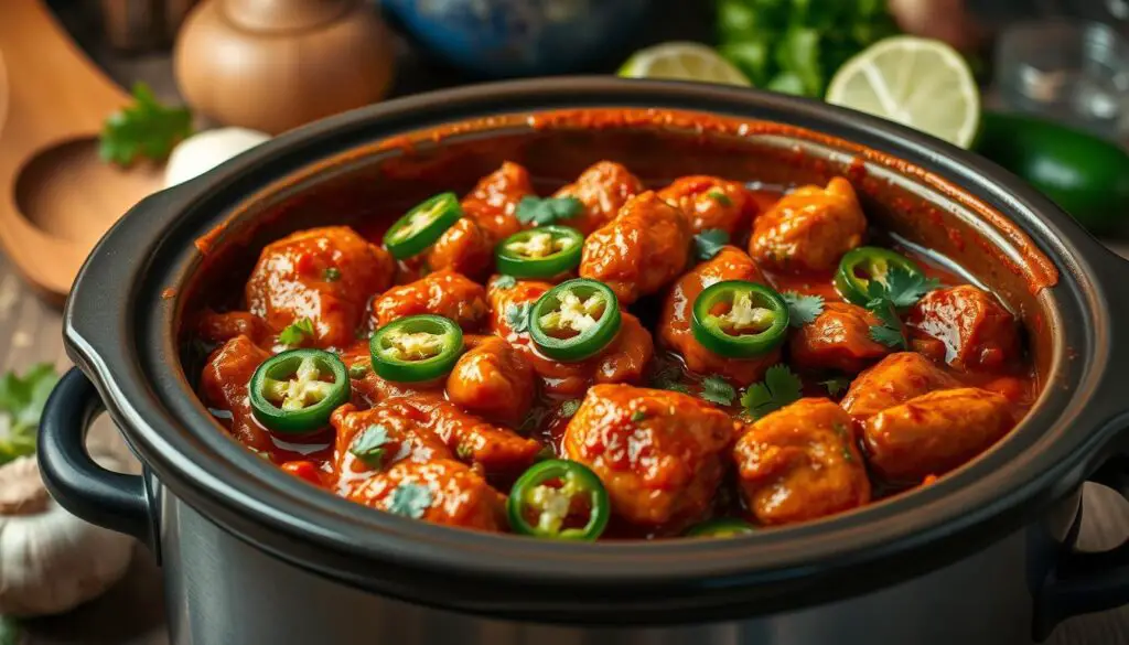 Crockpot Spicy Jalapeño Chicken