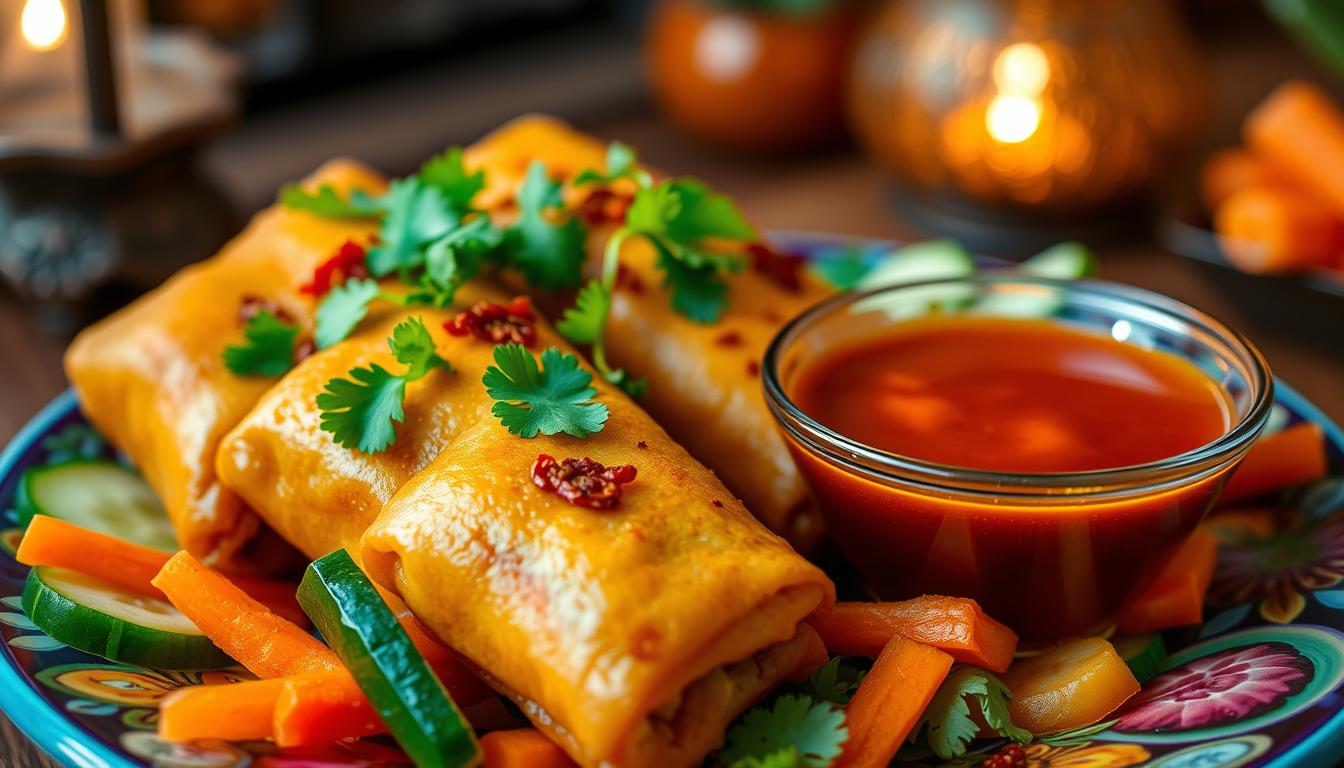 Sweet and Spicy Thai Beef Egg Rolls