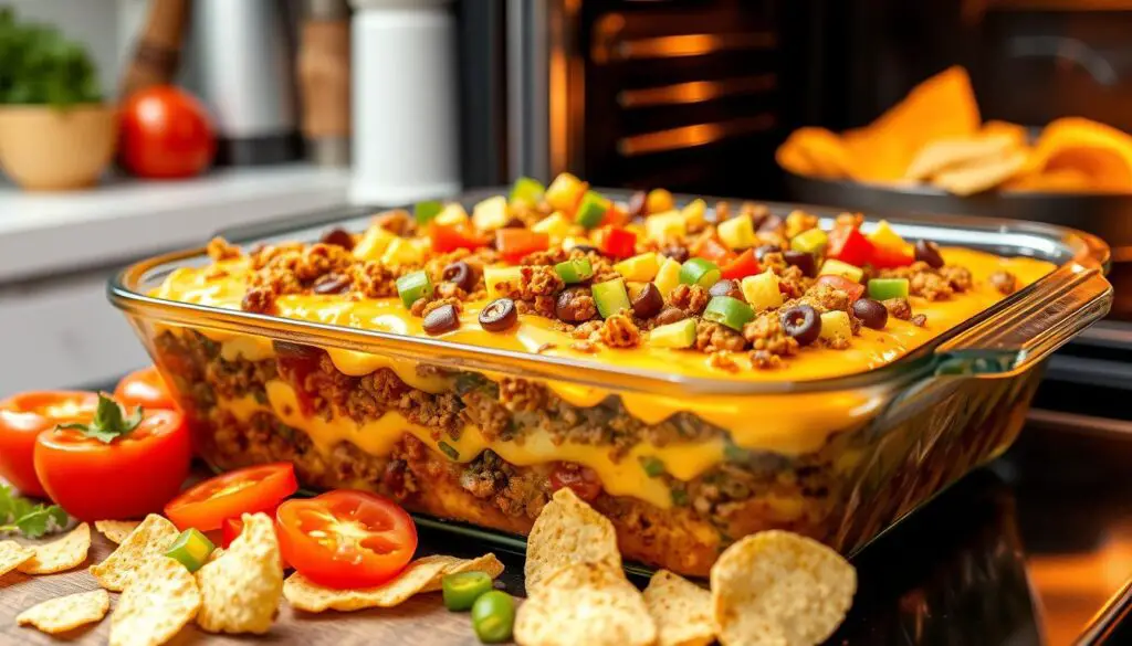 baking walking taco casserole